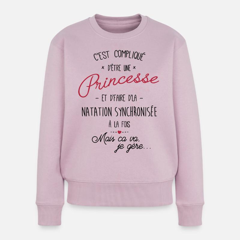 princesse et Natation synchronisée - Pull Premium bio Femme - rose poudré