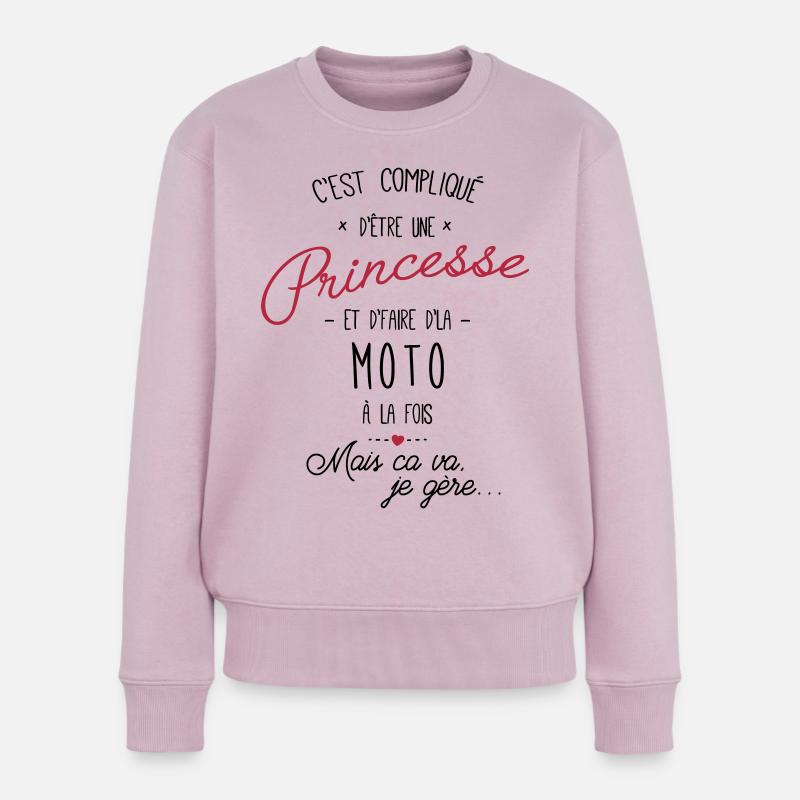 princesse et Moto - Pull Premium bio Femme - rose poudré
