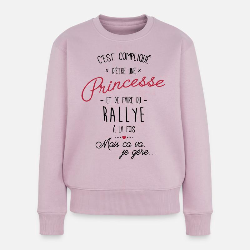 princesse et Rallye - Pull Premium bio Femme - rose poudré