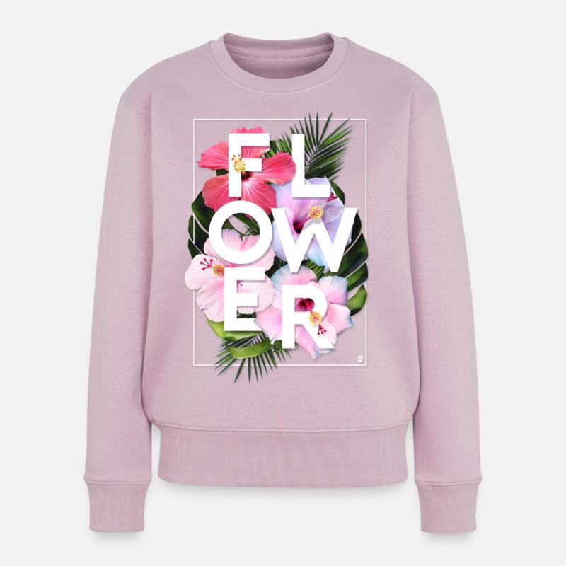 AD Flower - Frauen Premium Bio Pullover - Altrosa