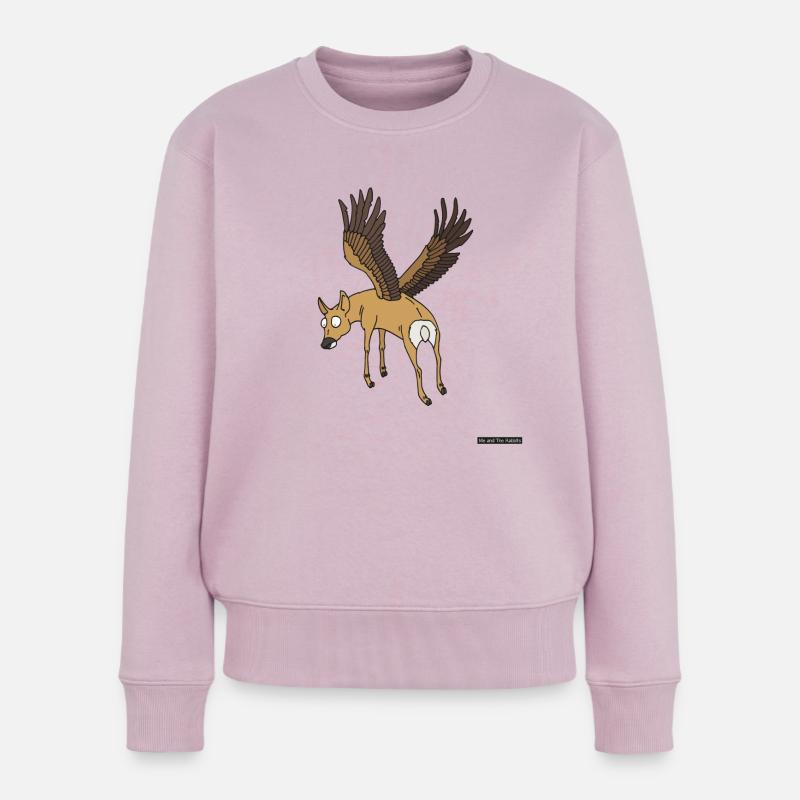 fliegende Hirsche - Frauen Premium Bio Pullover - Altrosa