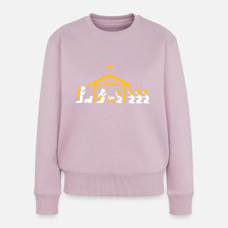 crèche - Pull Premium bio Femme - rose poudré