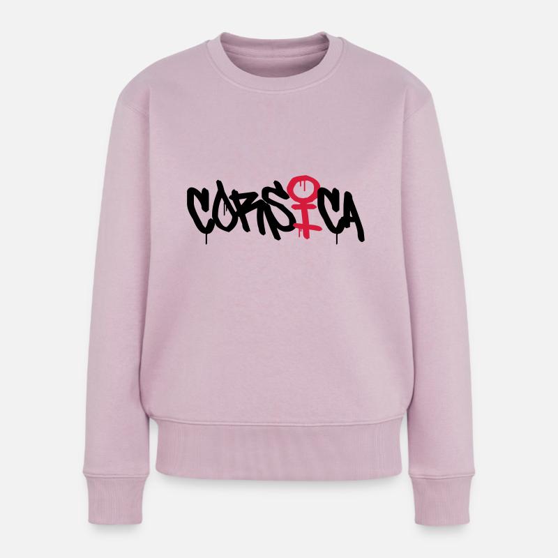 Korsika - Korsika - Frauen Premium Bio Pullover - Altrosa