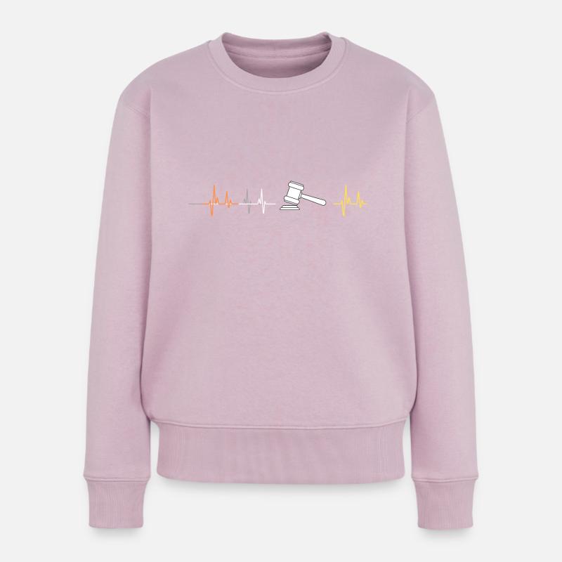 Justice Gerechtigkeit Frequenz - Frauen Premium Bio Pullover - Altrosa