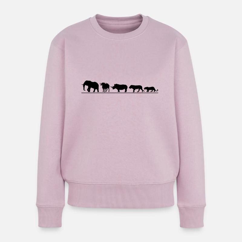 The big five der Safari - Frauen Premium Bio Pullover - Altrosa