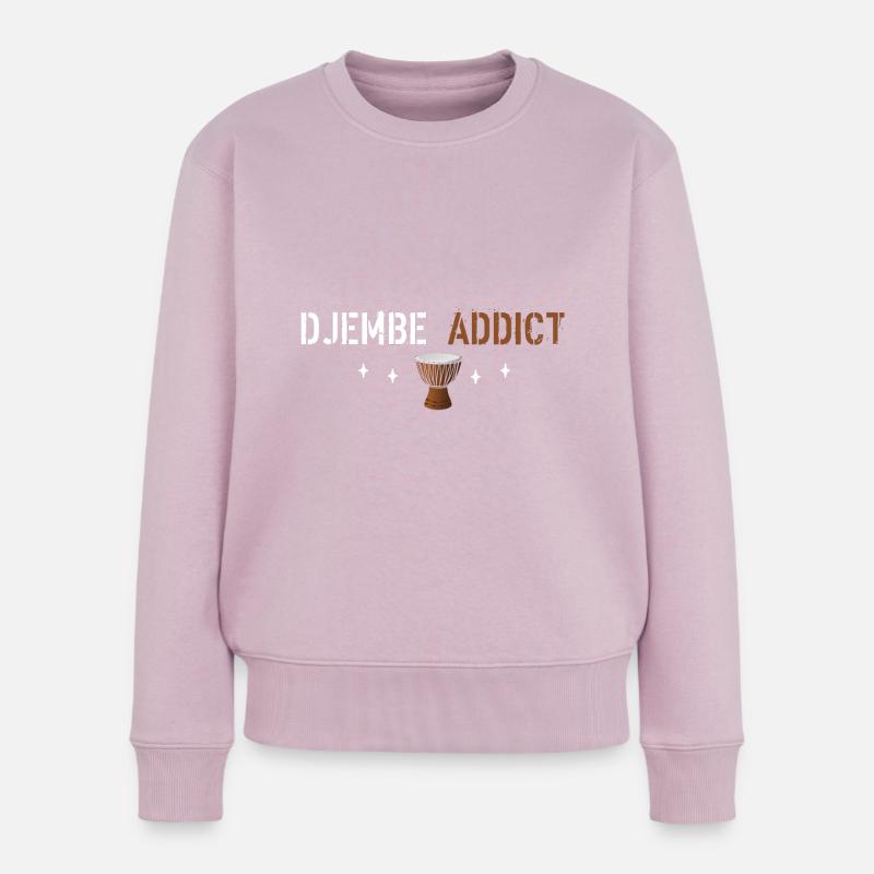 Djembe-Süchtige - Frauen Premium Bio Pullover - Altrosa