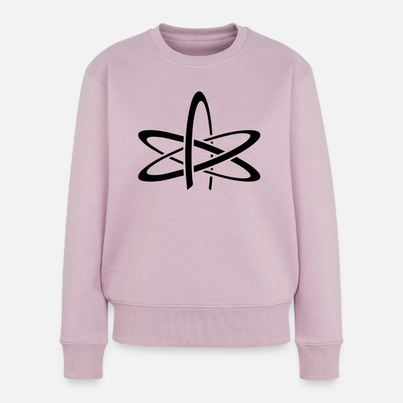 atom of atheism - Frauen Premium Bio Pullover - Altrosa