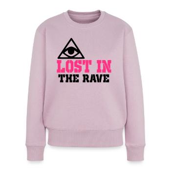 im Rave verloren - Frauen Premium Bio Pullover - Altrosa - Vorne - Julia (174cm)