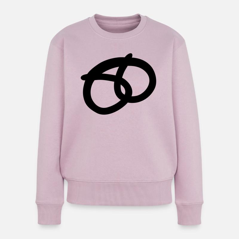 brezel__f1 - Frauen Premium Bio Pullover - Altrosa