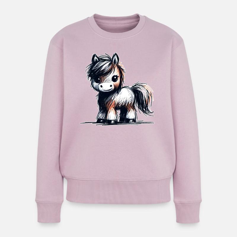 Pferdchen - Frauen Premium Bio Pullover - Altrosa