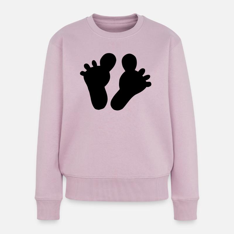 Gros orteil pieds! - Pull Premium bio Femme - rose poudré