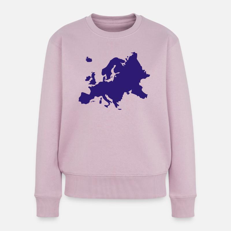 Europa - Frauen Premium Bio Pullover - Altrosa