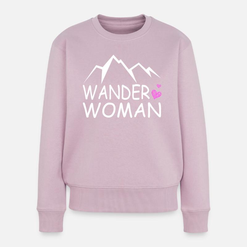 Wander Woman Hobby Wandern Geschenkidee - Frauen Premium Bio Pullover - Altrosa