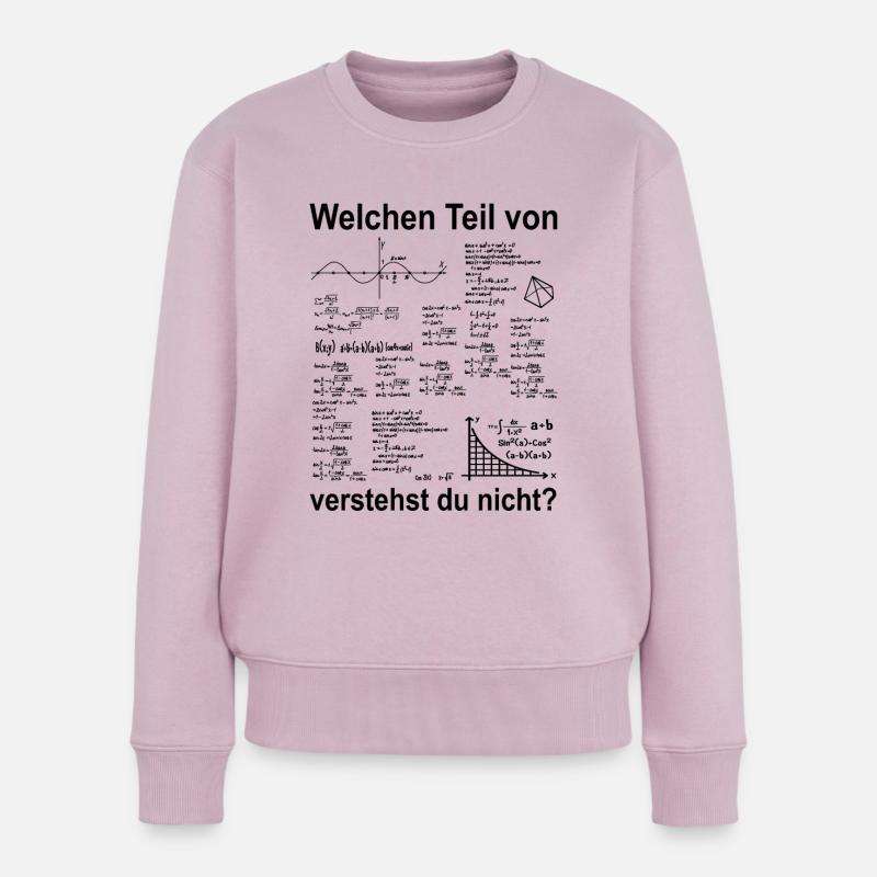 Mathematik Algebra Mathelehrer Studium Uni Abitur - Frauen Premium Bio Pullover - Altrosa