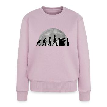 Gamer Evolution Moon Gaming Jeu vidéo - Pull Premium bio Femme - rose poudré - Devant - Julia (174cm)