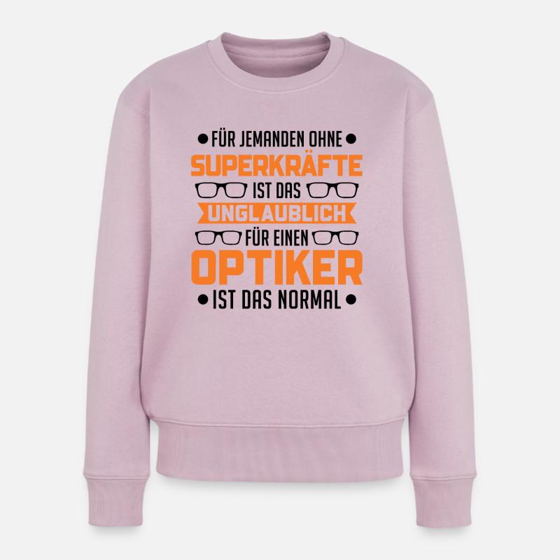 Optiker Superkraft Augenoptiker - Frauen Premium Bio Pullover - Altrosa