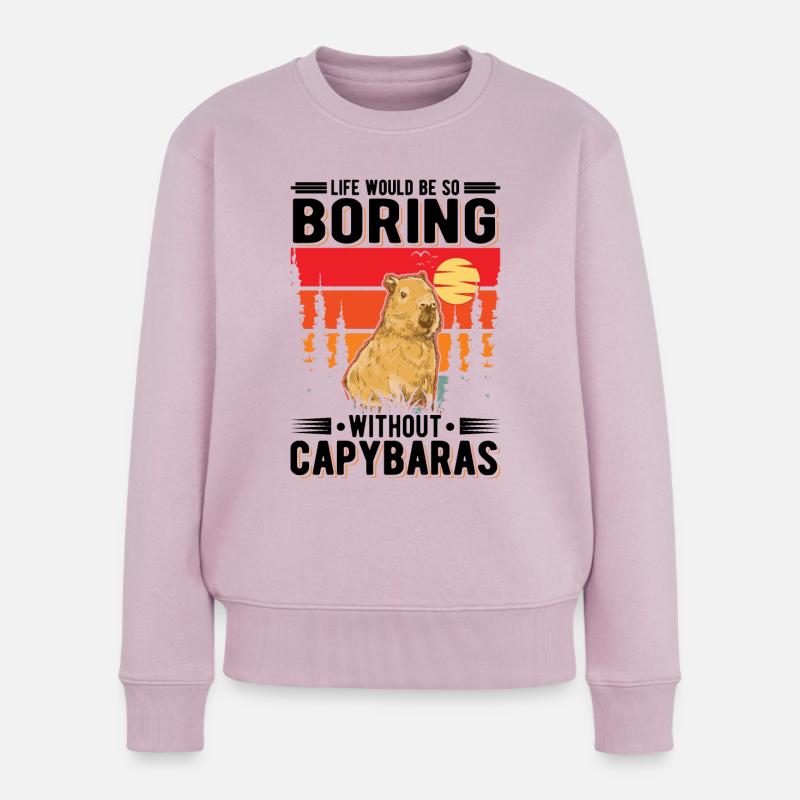La vie serait si ennuyeuse sans Capybaras - Pull Premium bio Femme - rose poudré