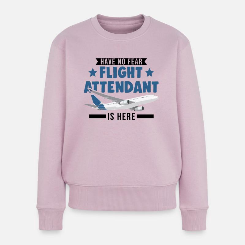 Flugbegleiter Geschenk Flugbegleiterin - Frauen Premium Bio Pullover - Altrosa