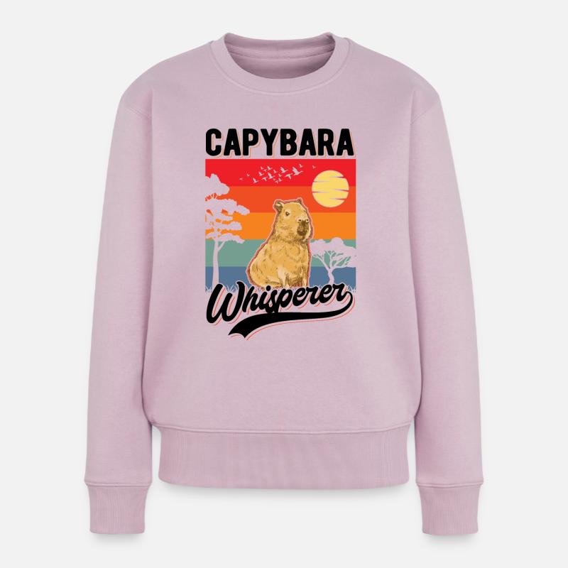 Capybara Flüsterer Capybara Whisperer - Frauen Premium Bio Pullover - Altrosa