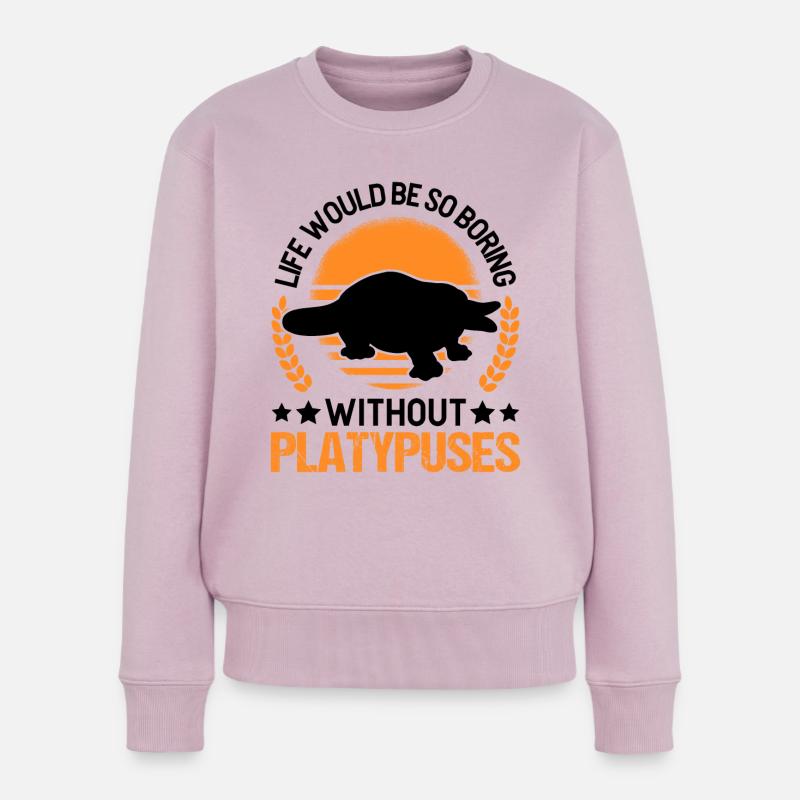 Schnabeltier Geschenk Platypus - Frauen Premium Bio Pullover - Altrosa