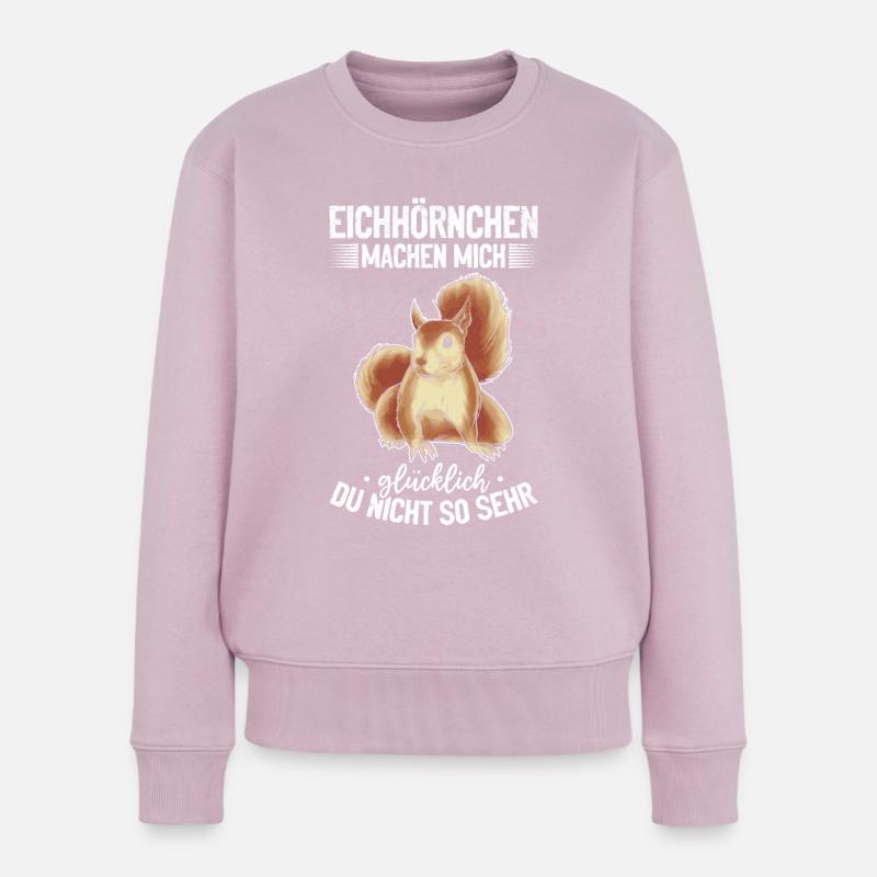 Eichhörnchen machen mich glücklich - Eichhörnchen - Frauen Premium Bio Pullover - Altrosa