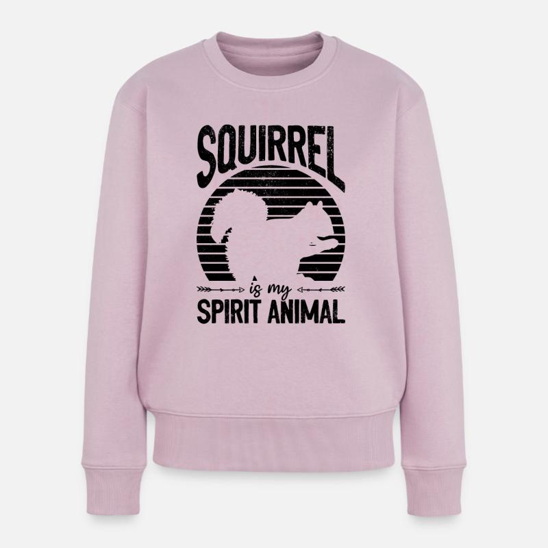 Eichhörnchen ist mein Geist Eichhörnchen Saison - Frauen Premium Bio Pullover - Altrosa