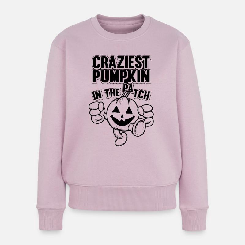 Halloween Craziest Pumpkin In The Patch - Pumpkin - Frauen Premium Bio Pullover - Altrosa
