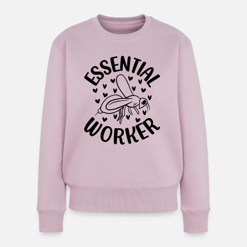 Honeybee Beekeeping Bee Beekeeper Honeybee Essenti - Frauen Premium Bio Pullover - Altrosa