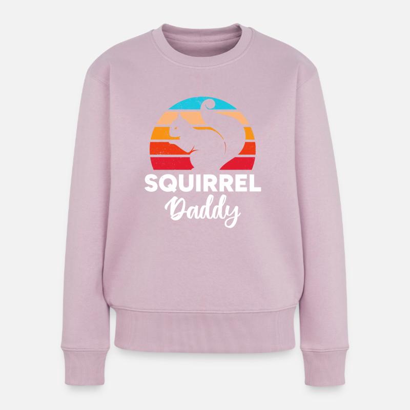 Squirrel Dad Squirrel Daddy Squirrel Owner - Women's Premium Organic Jumper - dusky pink
