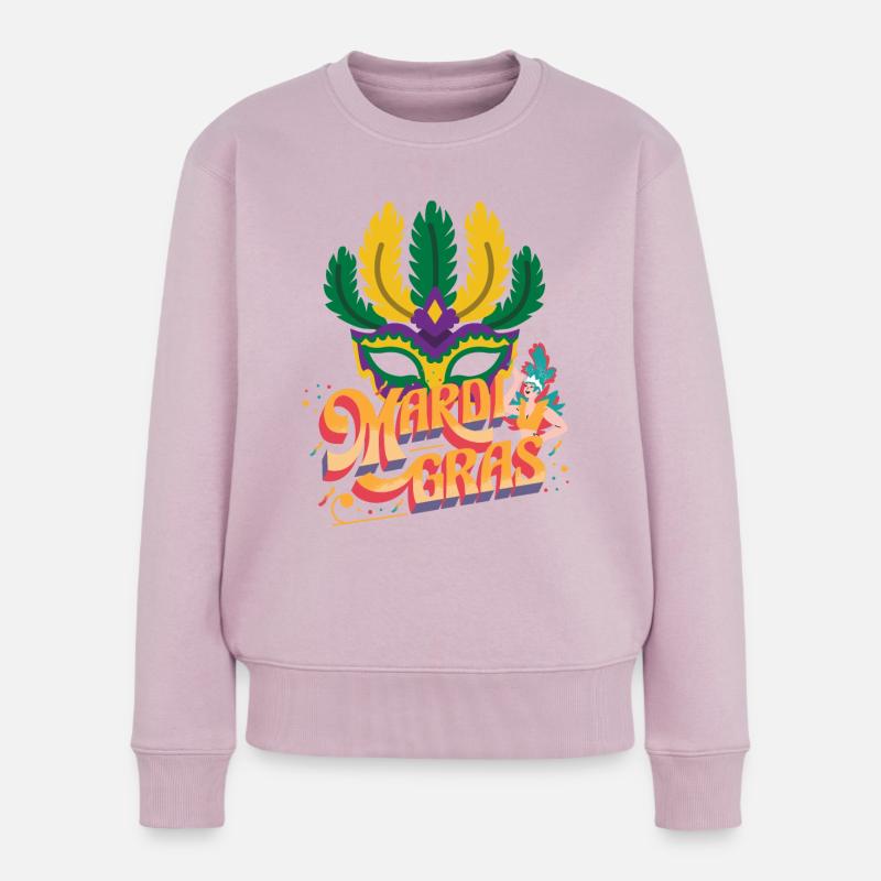 MARDI GRAS FESTIVAL - Frauen Premium Bio Pullover - Altrosa