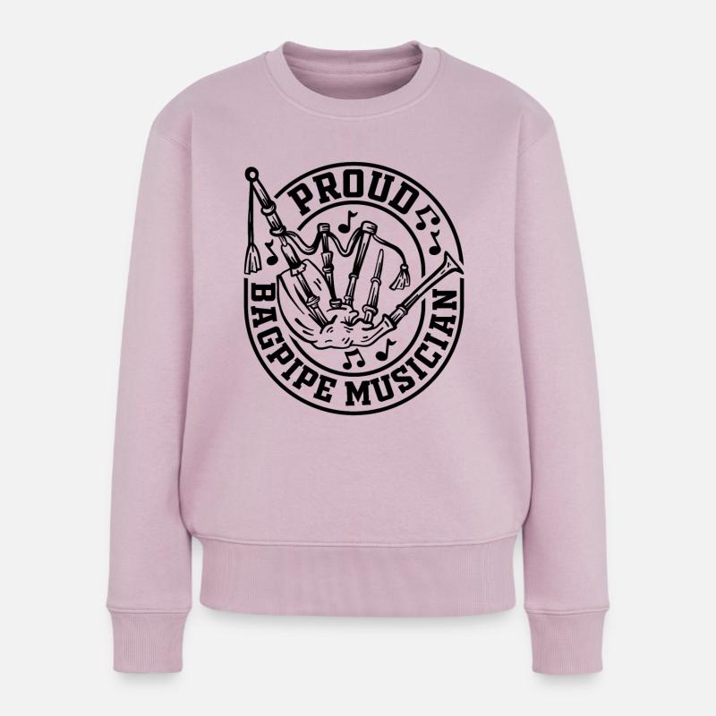 Proud Bagpipe Musician - Bagpiper Bagpipe Player - Frauen Premium Bio Pullover - Altrosa