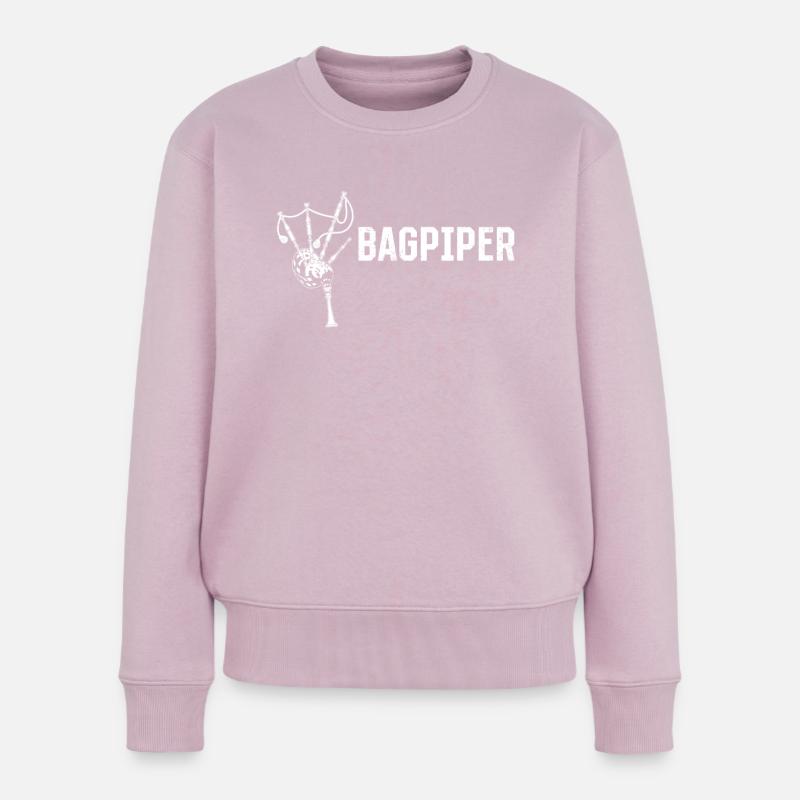Bagpipe Player Bagpiper - Frauen Premium Bio Pullover - Altrosa