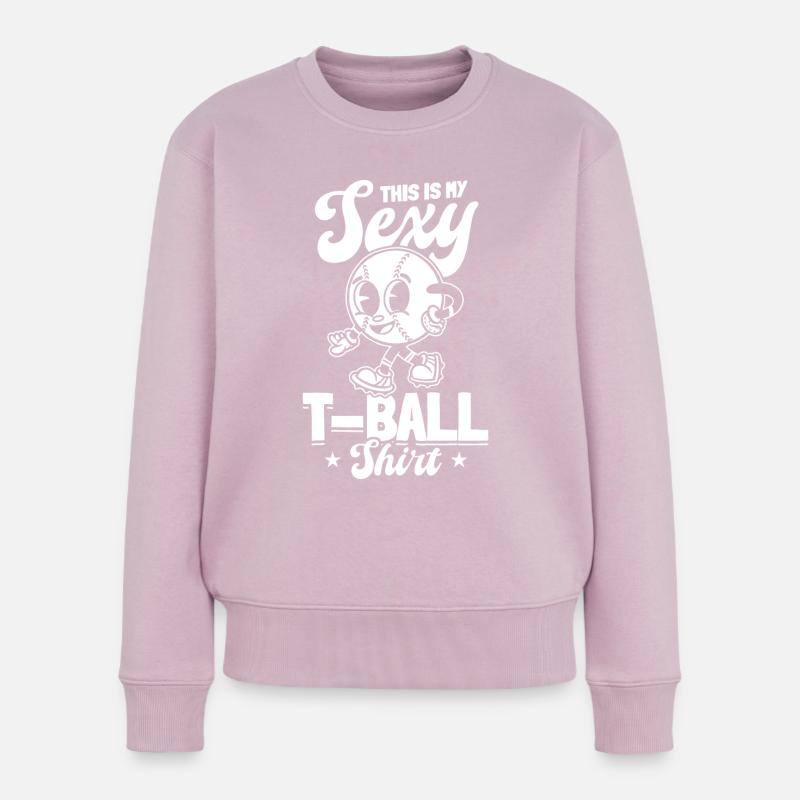 C’est mon jeu de teeball sexy de chemise de T-ball - Pull Premium bio Femme - rose poudré