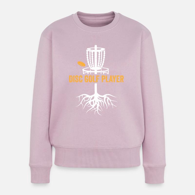 Disc Golfing Disc Golf Basket Disc Golf Player - Frauen Premium Bio Pullover - Altrosa