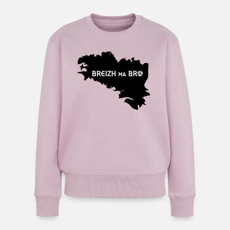BREIZH MA BRO - Frauen Premium Bio Pullover - Altrosa