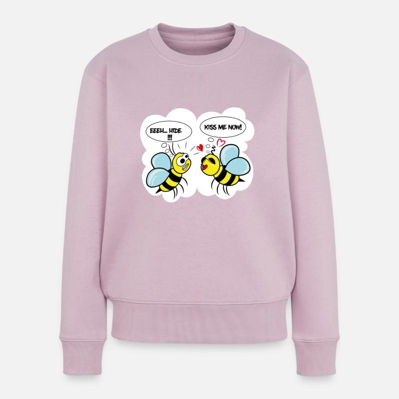 Comic-Biene - Frauen Premium Bio Pullover - Altrosa