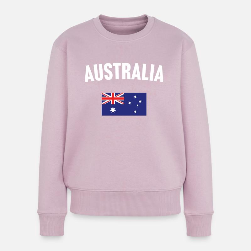 Australien Flagge - Frauen Premium Bio Pullover - Altrosa