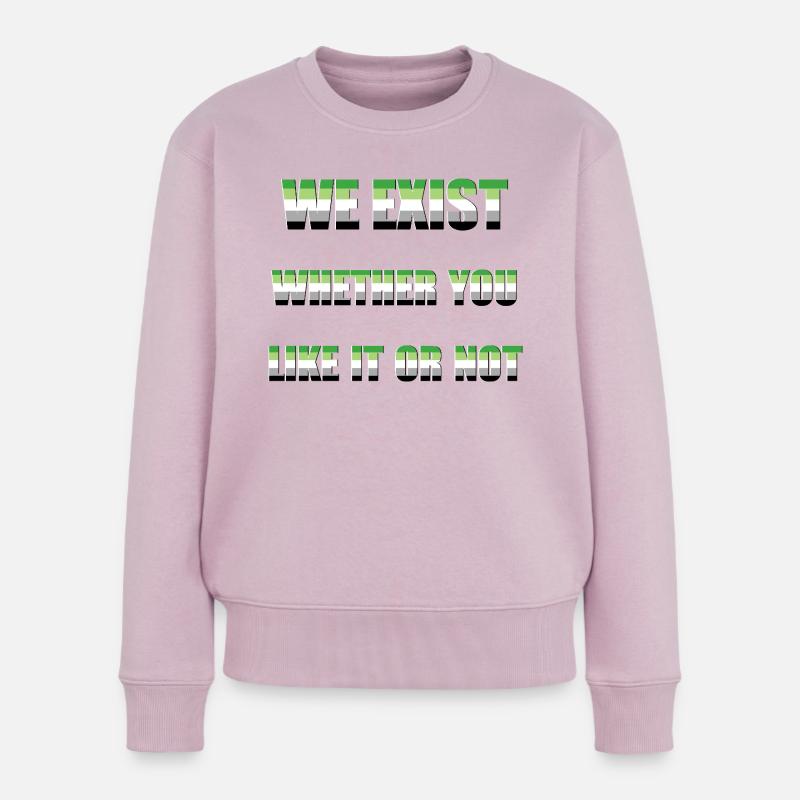 We Exist - Aromantic Flag - Frauen Premium Bio Pullover - Altrosa