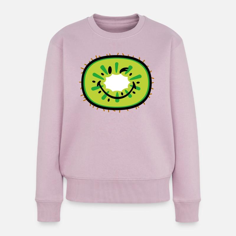 Smiley Kiwi - Frauen Premium Bio Pullover - Altrosa
