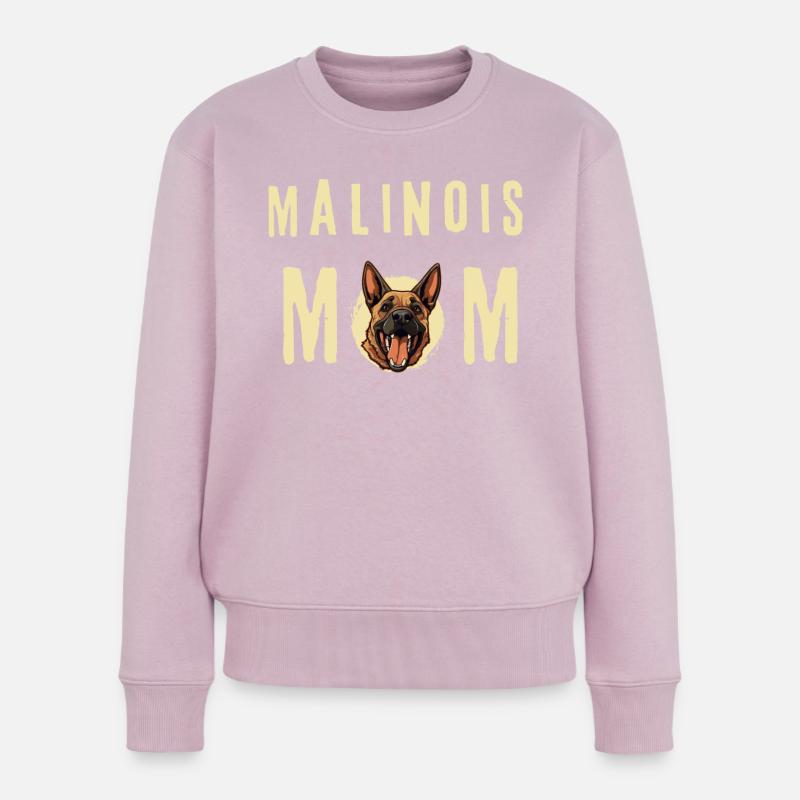 Mutter des Belgischen Schäferhundes - Frauen Premium Bio Pullover - Altrosa