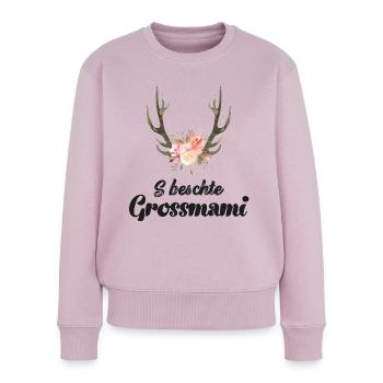 S beschte Grossmami Schweiz Oma Grosi - Frauen Premium Bio Pullover - Altrosa - Vorne - Julia (174cm)