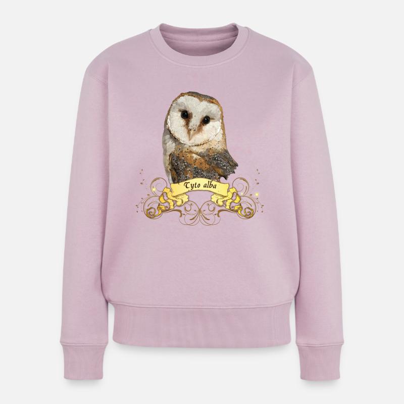 Schleiereule - Frauen Premium Bio Pullover - Altrosa