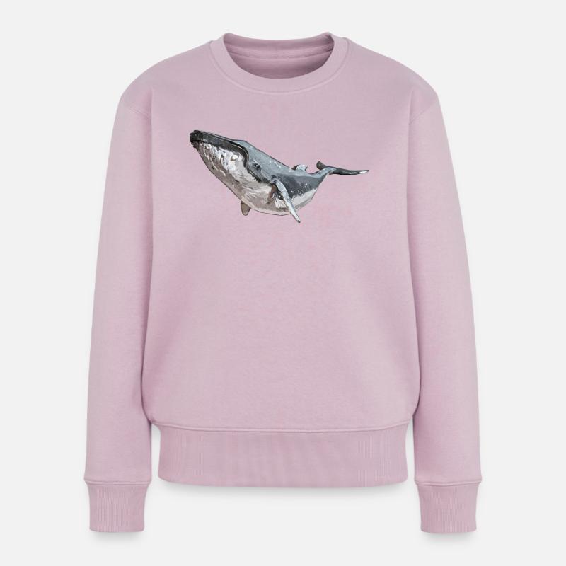 Buckelwal - Frauen Premium Bio Pullover - Altrosa