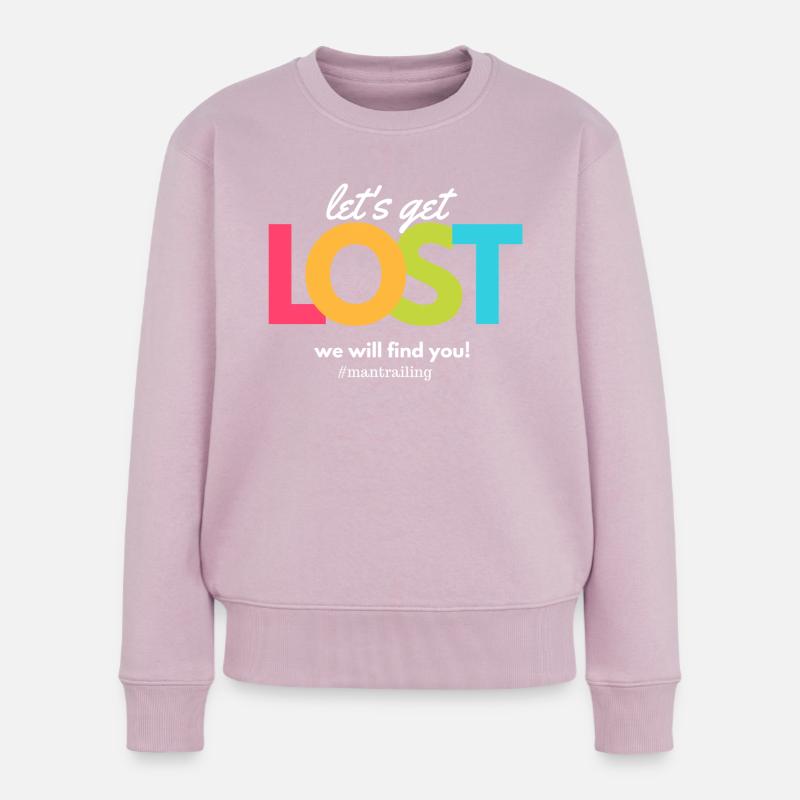 quelque chose se perdre, nous vous trouverons - Pull Premium bio Femme - rose poudré