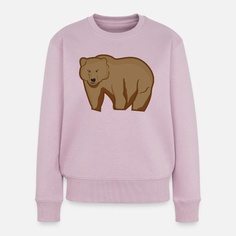 Grizzly Bär - Frauen Premium Bio Pullover - Altrosa