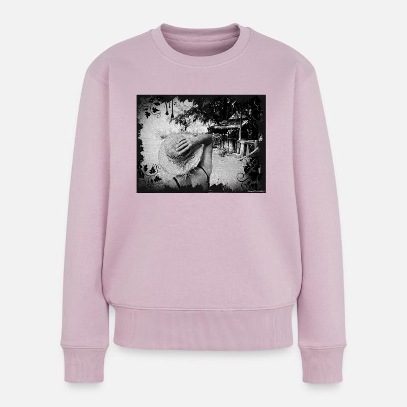 good vibes - Frauen Premium Bio Pullover - Altrosa