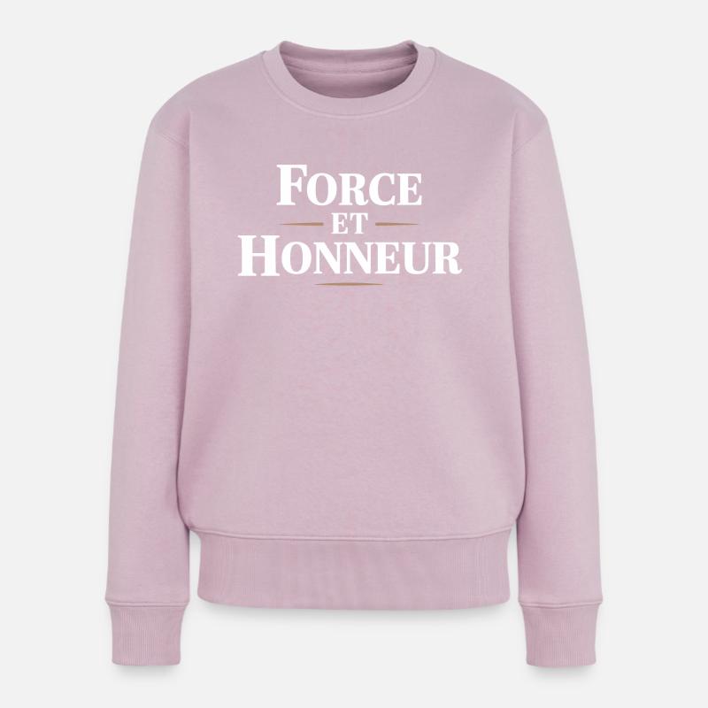 Force et honneur - Pull Premium bio Femme - rose poudré