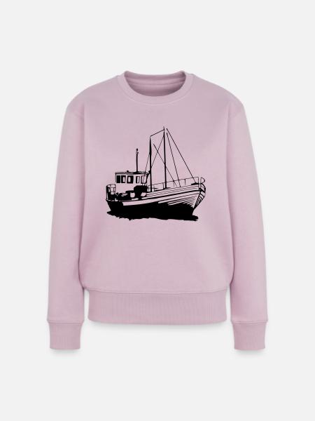 Kutter Fischkutter Angelkahn - Frauen Premium Bio Pullover - Altrosa