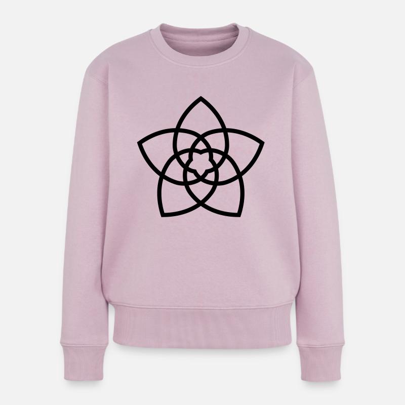venusblume__blume_der_liebe_5x5 - Frauen Premium Bio Pullover - Altrosa