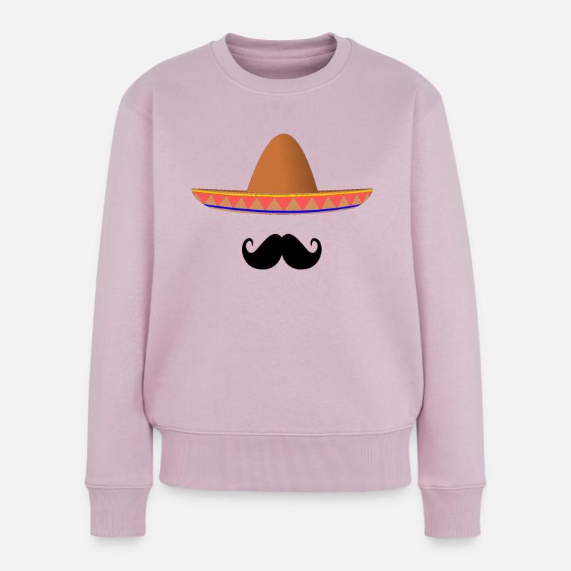 Mexikanischer Sombrero - Frauen Premium Bio Pullover - Altrosa